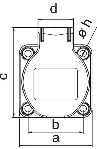 Zásuvka vestavná 13954F IP54/250V/16A s ochranným kolíkem, modrá