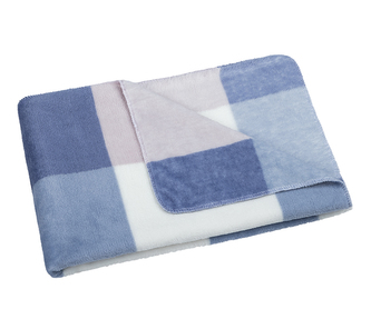 Přikrývka Korall micro - Kostka modrá - 100x150 cm