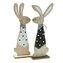 DEKORACE DŘEVĚNÁ ZAJÍC GLAMOUR 11X33CM