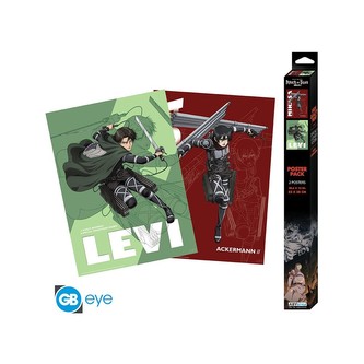 Set 2 plakátů Attack on Titan - Set 1 (52x38 cm)