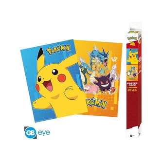 Set 2 plakátů Pokémon - Colourful Characters (52x38 cm)