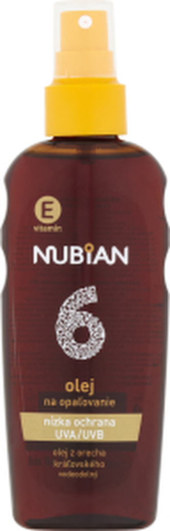 Nubian OF 6 Sprej olej na opalování, 150 ml