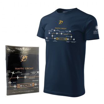 Triko s letištním okruhem CIRCUIT MODRÉ vel.3XL