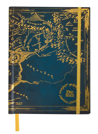 Blok s mapou The Lord Of The Rings|Pán prstenů: Středozem (15 x 21 x 1,5 cm)