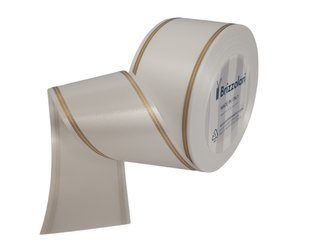 Smuteční stuha klasik s proužkem 68341 5 cm x 50 m - 01 sněhově bílá