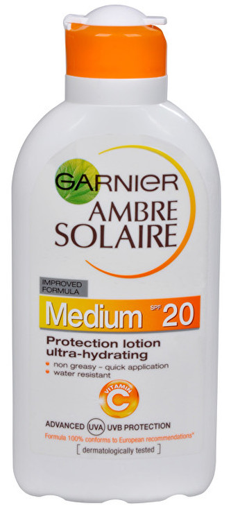 Garnier Opalovací mléko Ambre Solaire SPF 20 (Protection Lotion Ultra-Hydrating) 200 ml unisex