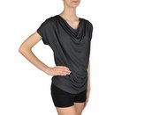 Dámská halenka REN s nařaseným výstřihem, tmavě šedá