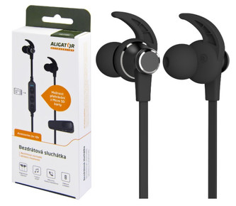 Bluetooth sluch.ALIGATOR MST4,magn., microSD,černá