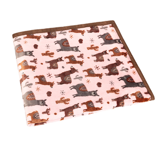 ELLA dětská přikrývka - Lama růžová - 100x155 cm