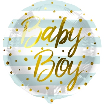 Foliový balonek Baby Boy - proužky 45 cm