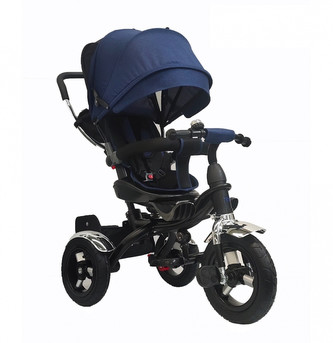 Rowerek trójkołowy BT-12 Czarna rama-granatowy