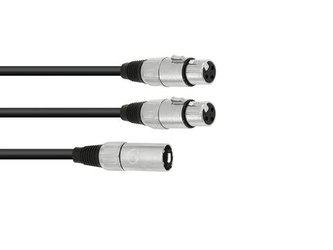 Kabel AC-18 XLR samec - 2x XLR samice, 0,5 m
