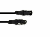 Eurolite DMX kabel XLR 3pin, 1m délka, černý
