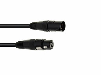 Eurolite DMX kabel XLR 3pin, 1m délka, černý