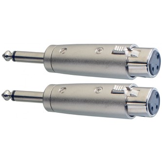 Stagg AC-XFPMH, redukce Jack 6,3 mm zástrčka mono - XLR zásuvka, 2ks