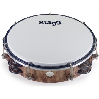 Stagg TAB-208P/WD, dvouřadá laditelná tamburína, 8"