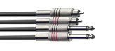 Stagg STC3PCM, kabel 2x RCA/2x JACK, 3m