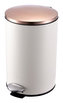 koš odpadkový nášlapný 5l kulatý kov.BÍ/MĚĎ, s vložkou PH