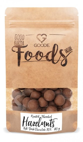Lískové ořechy v hořké keto čokoládě 80 g