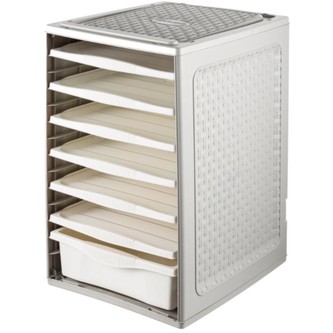 BAMA Box ORDINO 34x41x53 cm, barva šedá/bílá