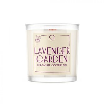 Svíčka s dřevěným praskajícím knotem - Lavender Garden 50 g