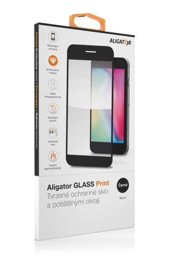 Ochrana displeje GLASS PRINT iPhone 6/6S Plus černá