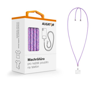 UNI šňůrka Aligator Machršňůra pro mob. tel., strakatá