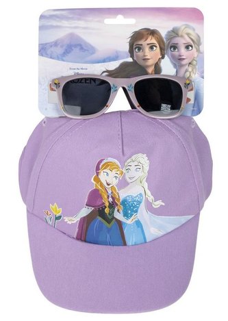 Dětská kšiltovka se slunečními brýlemi Disney|Frozen|Ledové království: Sestry (obvod 54 cm)