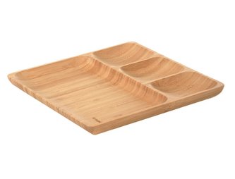 Podnos | BAMBOU | bambus 4 přihrádky | 25x25cm | 892610 Homla