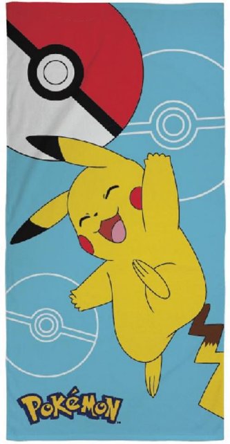 Ručník - osuška Pokémon: Pikachu a Pokéball (70 x 140 cm)
