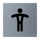 Piktogram z nerez oceli STELLA mat - WC páni