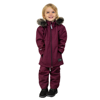 Dívčí zimní softshellový kabát s beránkem Fuchsie; Barva: fuchsiová; Velikost: 134