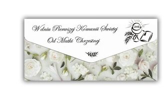 Kartka-koperta Komunia od Matki Chrzestnej