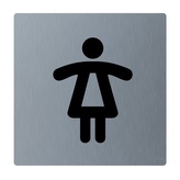 Piktogram z nerez oceli STELLA mat - WC dámy