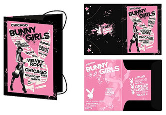 Desky na dokumenty Playboy Black and Raspberry A4