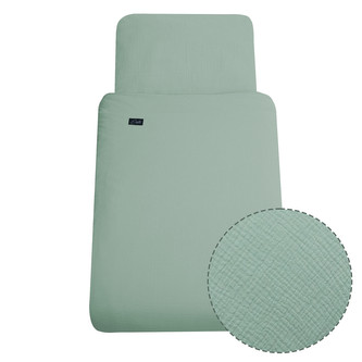 Luxusní dětské mušelínové povlečení Olive; Barva: olivová; Velikost: 100 x 135, 60 x 40 cm