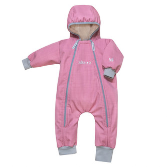 Rostoucí zimní softshellová kombinéza Lamb Snow; Barva: antique pink; Velikost: 74 - 80