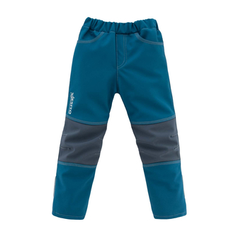 Dětské softshellové kalhoty DUO Petrol; Barva: petrolejová; Velikost: 122