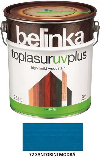 Belinka Toplasur UV plus 2,5l 72 Santorini modrá