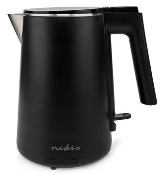 NEDIS rychlovarná konvice KAWK360EBK/ objem 1.0 l/ otáčení o 360°/ spotřeba 1500 W/ černá/ plast