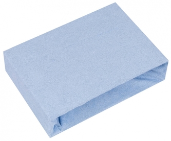 Prostěradlo do postýlky froté 120x60 cm, světle modré; 120x60