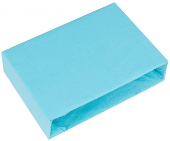 Dětské prostěradlo do postýlky jersey 120x60 cm, tyrkysové; 120x60