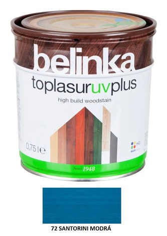 Belinka Toplasur UV plus 0,75l 72 Santorini modrá