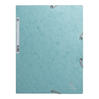 Exacompta spisové desky s gumičkou a štítkem Skandi, prešpán, A4 maxi, ledově modrá