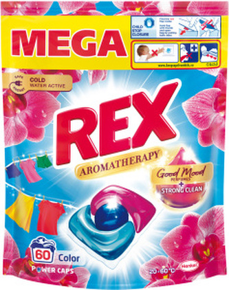 REX prací kapsle Aromatherapy Orchid Color 60 praní, 720g
