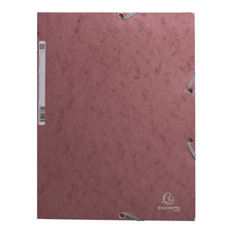 Exacompta spisové desky s gumičkou a štítkem Skandi, prešpán, A4 maxi, starorůžová