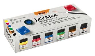 Sada barev na světlý textil 6 x 20 ml - "Základní", JAVANA, KREUL Sada barev na světlý textil 6 x 20 ml - "Základní", JAVANA, KREUL