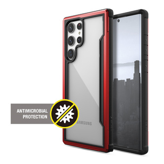 X-Doria Raptic Shield Pro - pouzdro Samsung Galaxy S22 Ultra 5G (antimikrobiální ochrana) (červené)