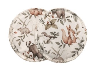 BIO Vložky do podprsenky - Jezevec u jahodníku (PUL)