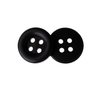 Knoflík - sada 6 ks - černá - prům. 10 mm